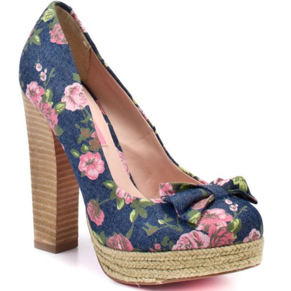 Betsey Johnson Maggi Rose Chunky Heels